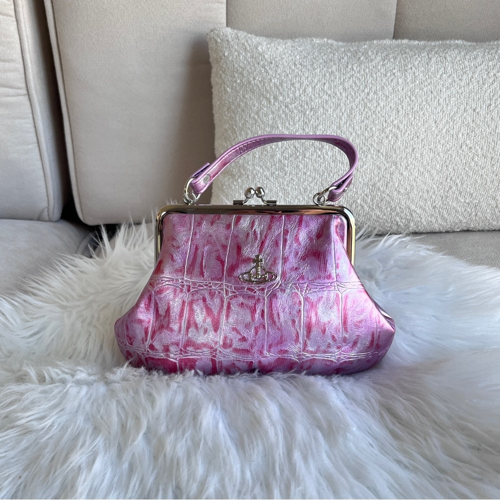 Vivienne Westwood Metallic Pink Wristlet